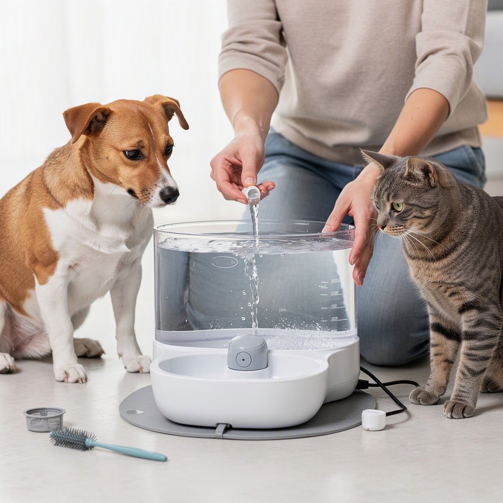 Fonte de água para cães e gatos ficou barulhenta: o que verificar com segurança