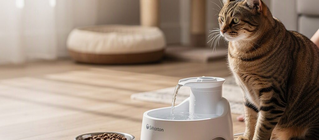 Como adaptar o gato à fonte de água sem forçar o uso