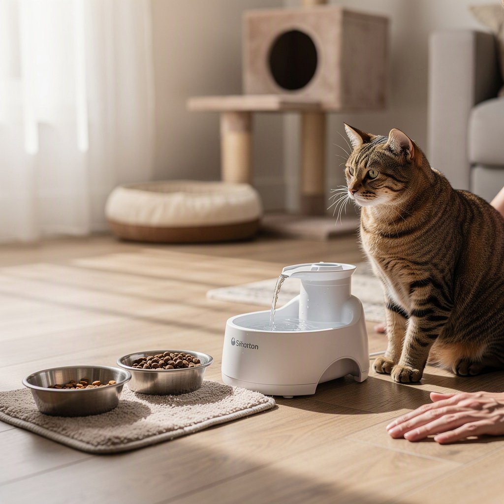Como adaptar o gato à fonte de água sem forçar o uso
