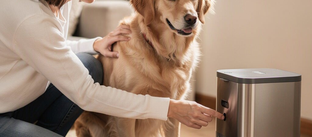 Como adaptar o cão ao comedouro automático com acompanhamento