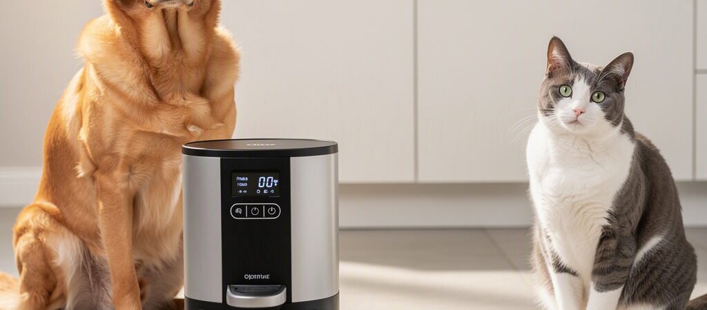Como organizar refeições automáticas para um cão e um gato na mesma casa