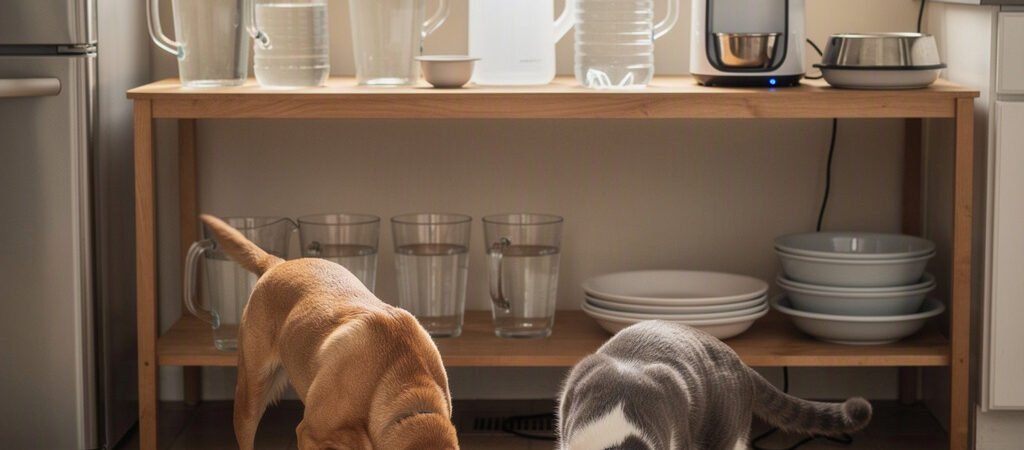 Como manter água disponível para cães e gatos quando falta energia