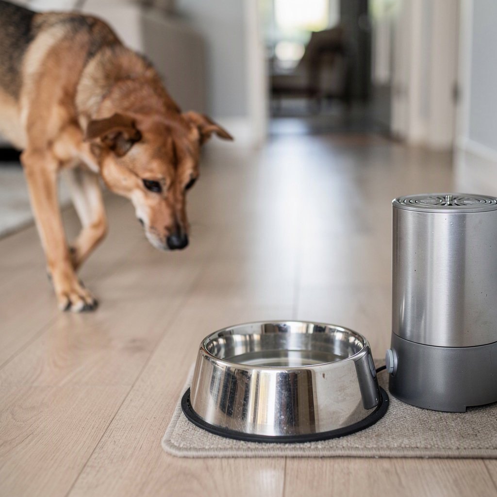 Como observar se o cão se aproxima da fonte de água sem monitorar toda a casa